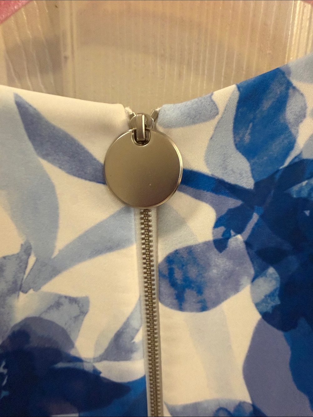 Calvin Klein Blue Floral Midi Dress on White - Picture 10 of 12